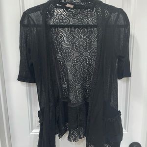 Black Lace Cardigan